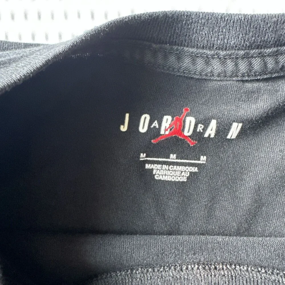 Jordan T-Shirt Men's M Black Graphic Michael Jordan Cotton DV9434-010 S228